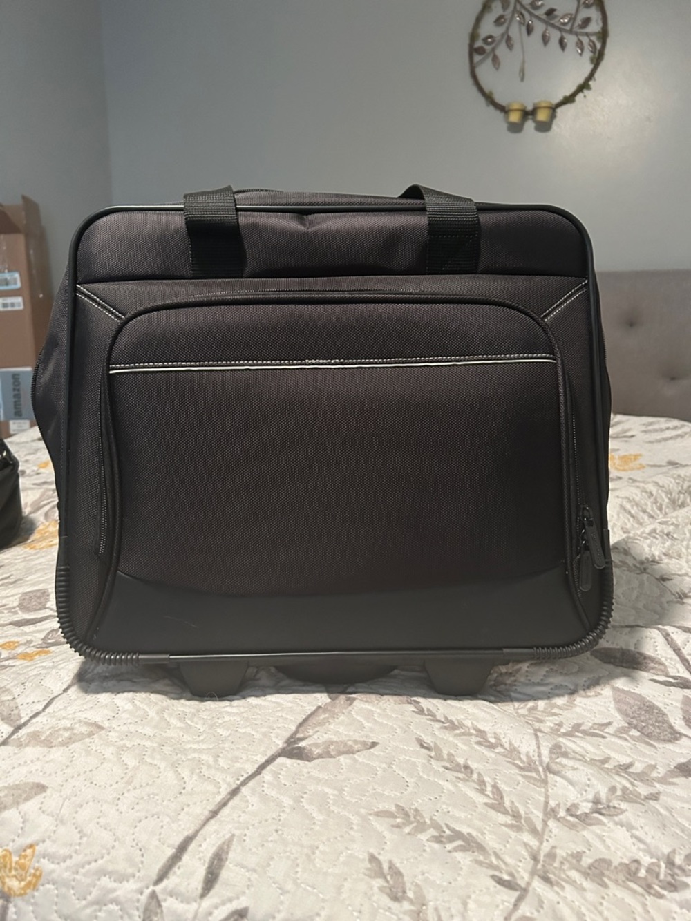 Black Rolling Briefcase Bag - Professional Travel Carry
